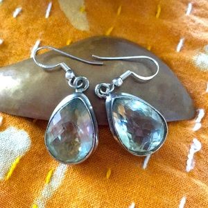 Praisiolite (green amethyst) earrings
